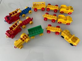 ORIGINAL DUPLO verschiedene Autos  mit Anhänger