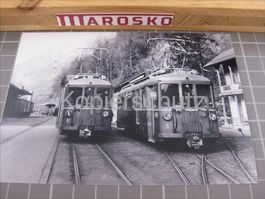 Echtfoto: Schwanden mit Sernftalbahn, ca 1968, Sernftalbahn
