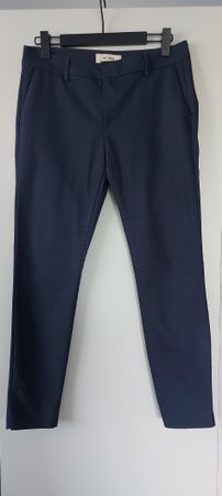 Elegante MOS MOSH Stoff-Hose, Gr. 38, Dunkelblau, leicht glä