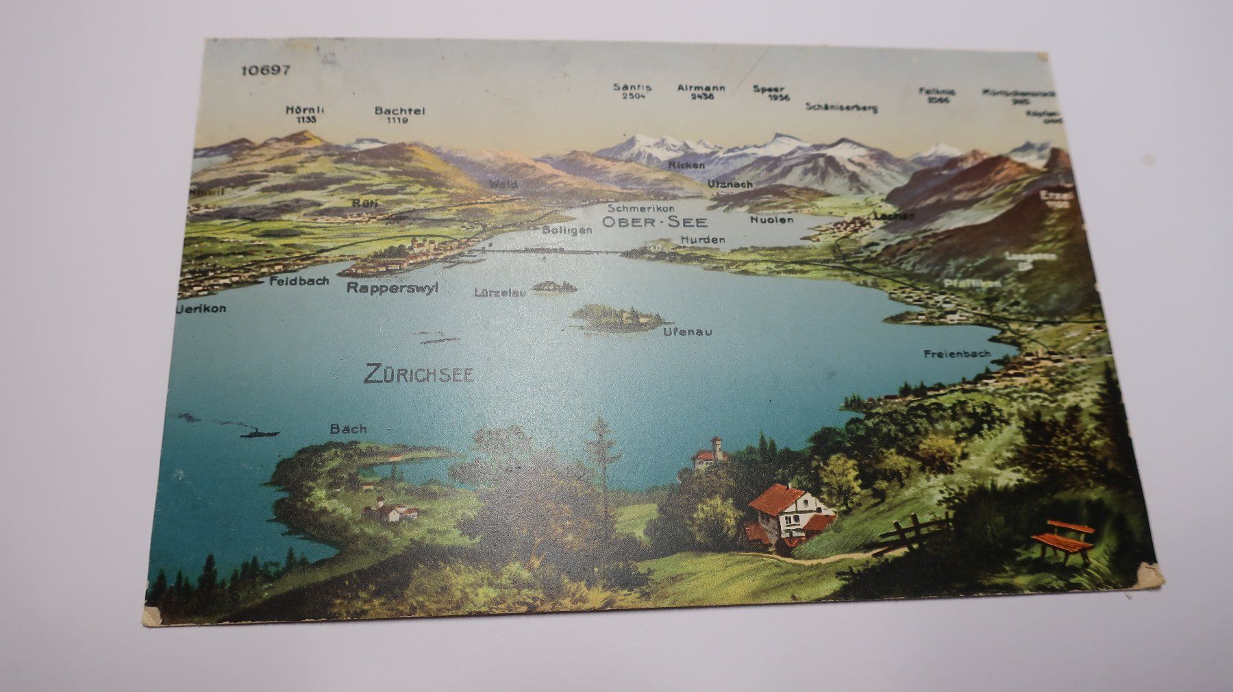 Cartoline postali: Zurichsee Panorama 1914 – Usato da Cormoret venduto da Pascalll2001 1