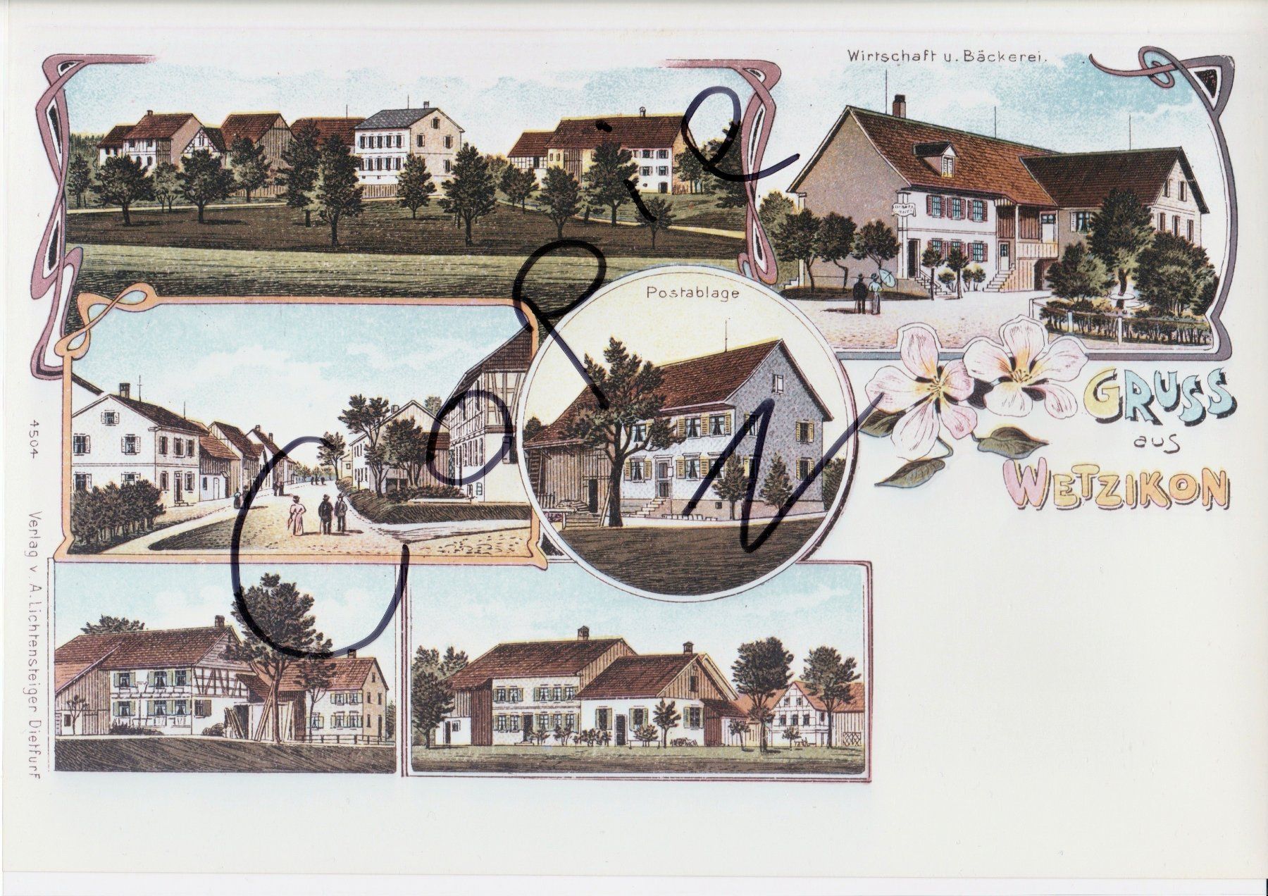 Cartoline postali: Gruss aus Wetzikon – Usato da Fällanden venduto da Blausegelfliege