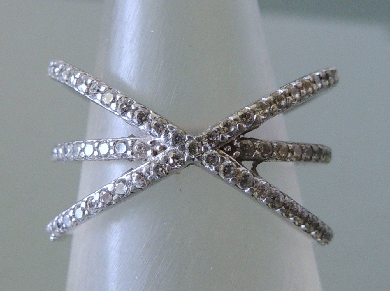 Anelli: Silber 925 Fingerring Zirkonia Gr. 57 – Usato da Waldenburg venduto da schaller707