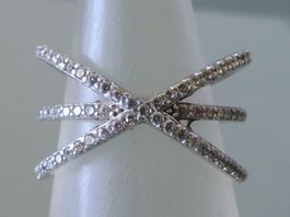 Silber 925 Fingerring Zirkonia Gr. 57