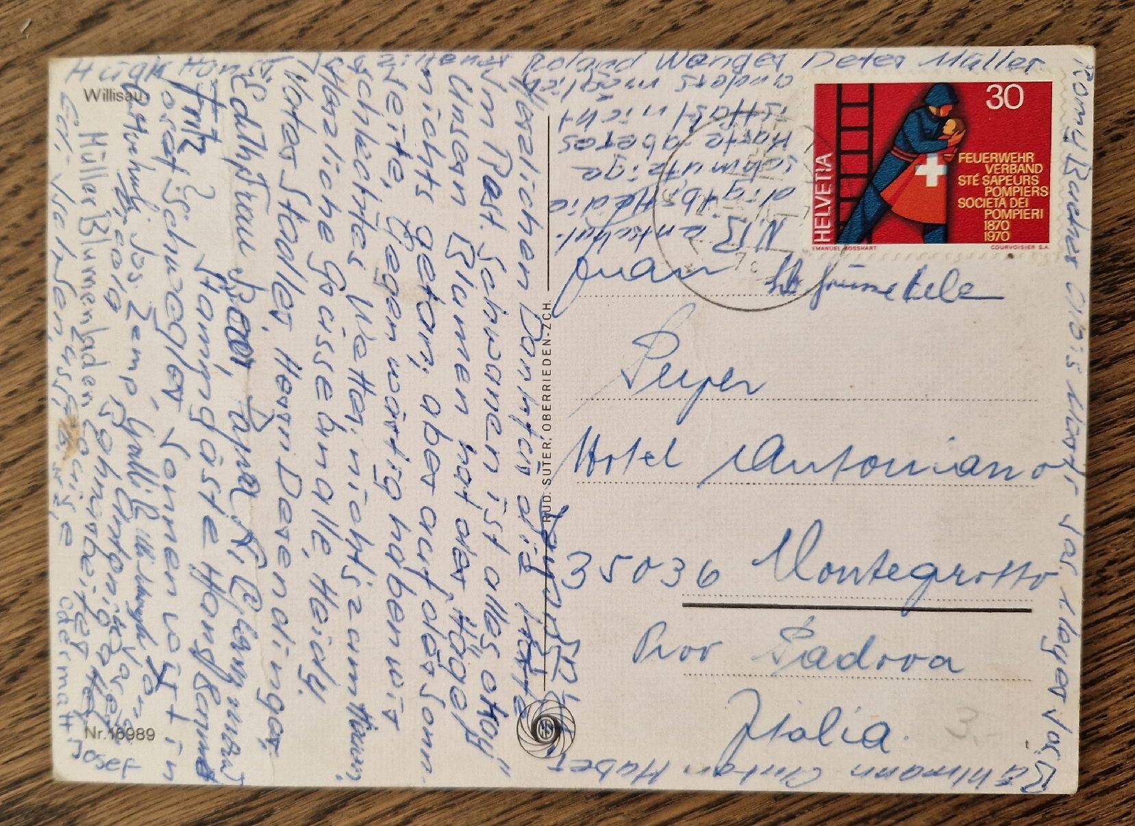 Cartoline postali: Städtchen Willisau, Autos, VW Käfer – Usato da Ebikon venduto da Donar50 1
