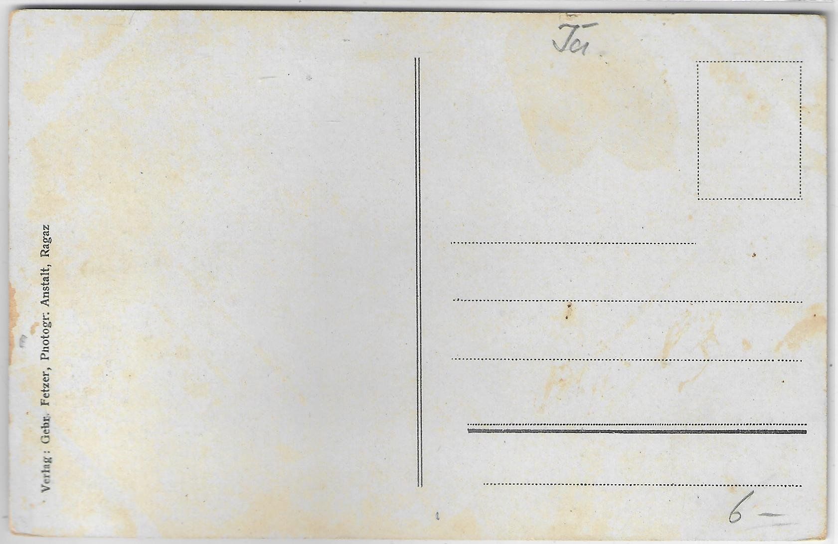 Cartoline postali: Ragaz-Pfäfers - Hotel Bad Pfäfers - Litho – Usato da Ettingen venduto da Kartenplanet 1