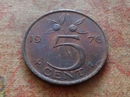 PAYS-BAS  Nederland  5  Cent  1976  (P)