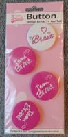 4x Polterabend Button "Braut" & "Team Braut" Anstecknadeln