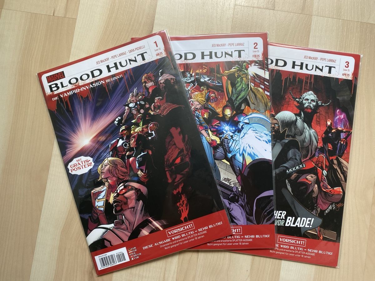 Fumetti: Blood Hunt Splatter 1-3 Komplett – Nuovo (secondo la descrizione) da Neftenbach venduto da ctbvm