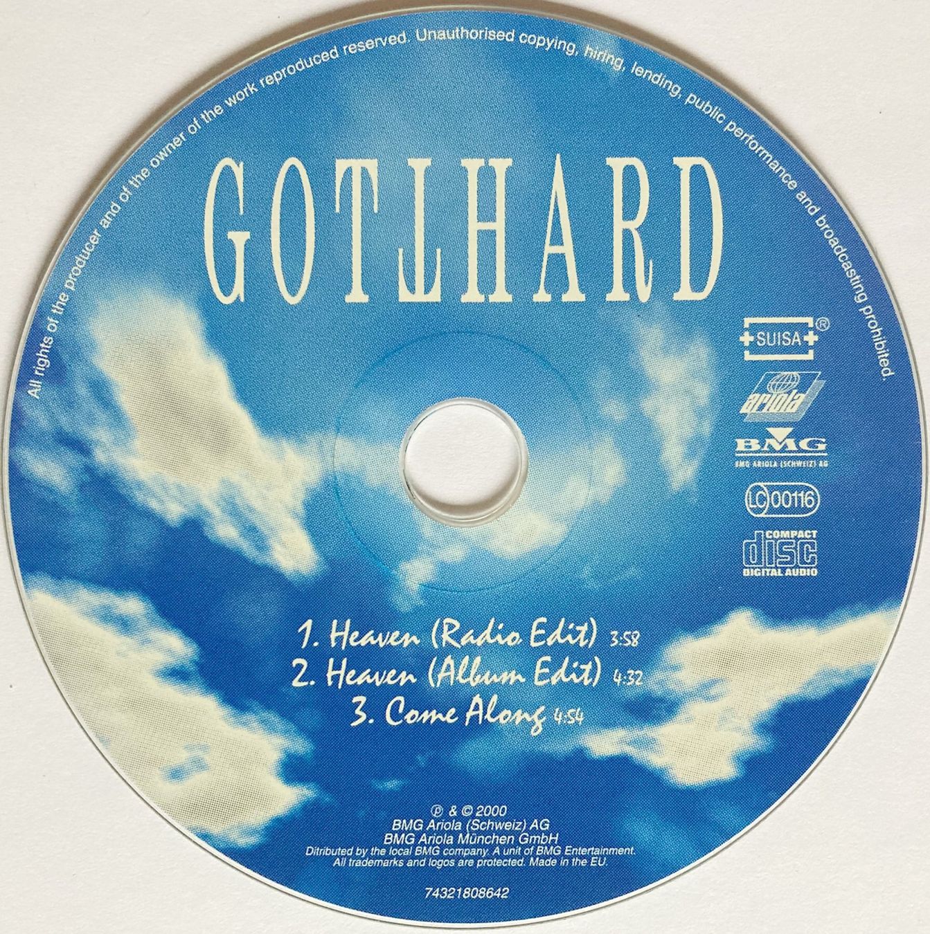 CD: GOTTHARD - HEAVEN – Usato da Bottens venduto da hotter-than-hell 2