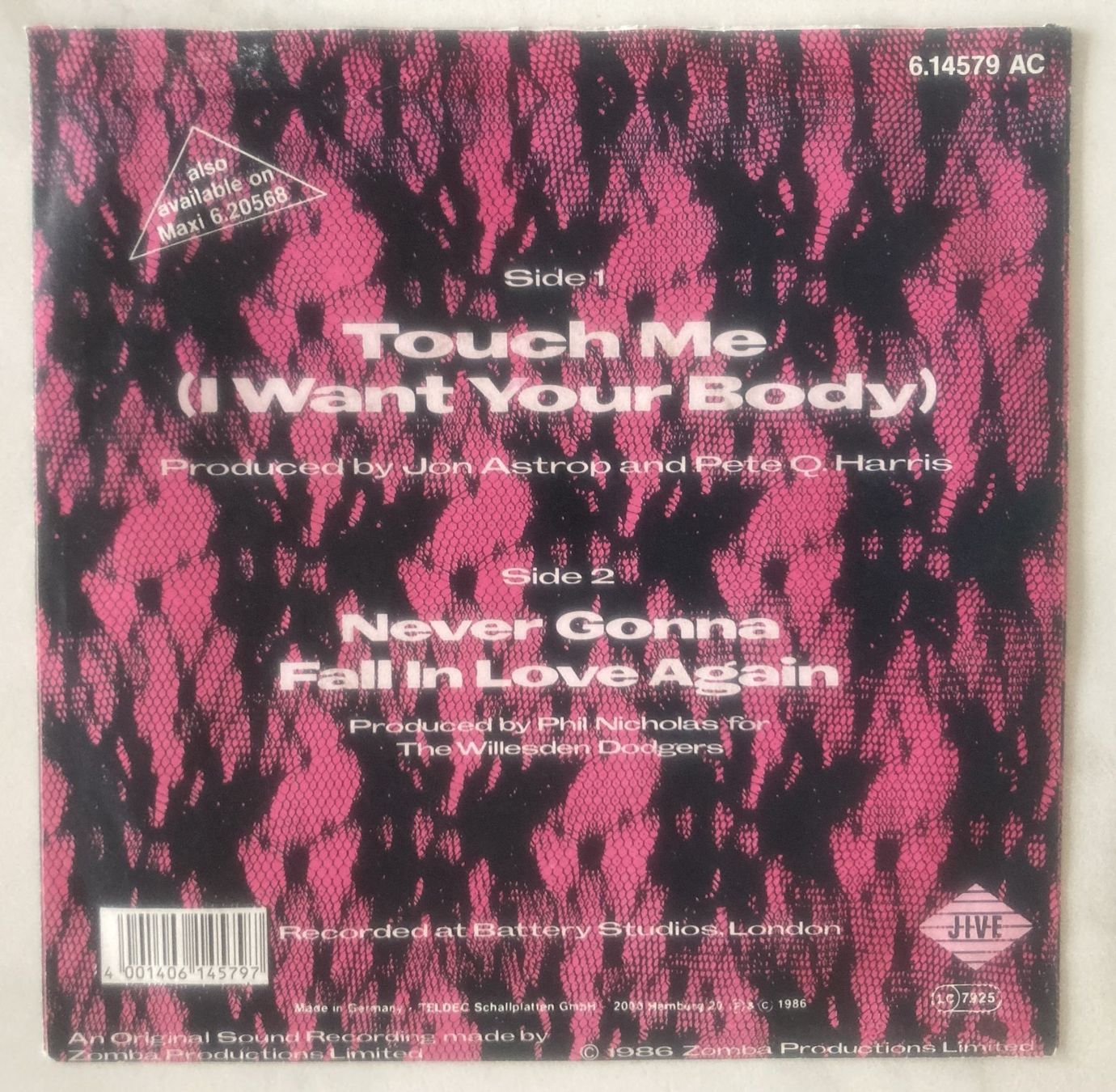 Dischi in vinile: SAMANTHA FOX - TOUCH ME – Usato da Bottens venduto da hotter-than-hell 1