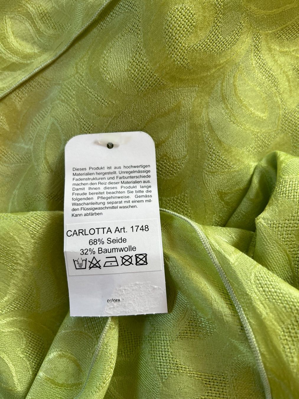 Colora Foulard & Sciarpe: Colora Schal, 68% Seide, Hellgrün, NEU – Nuovo e nell'imballaggio originale da Worb venduto da farben20zauber 1