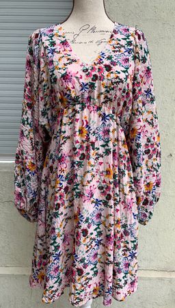 Superbe robe à fleurs PROMOD manches oversize amples t.M
