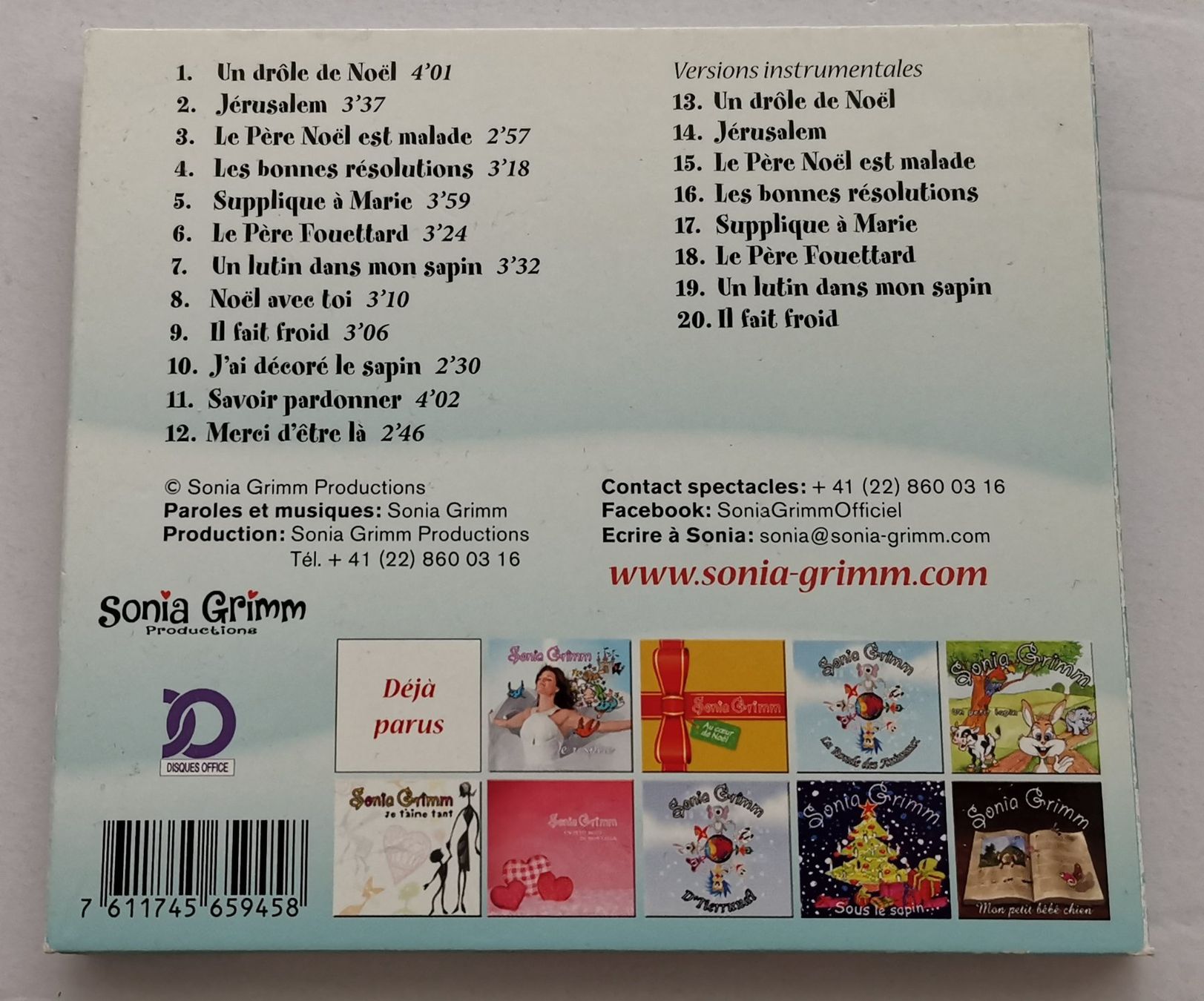CD: SONIA GRIMM - Un drôle de Noël - CD – Usato da Genève venduto da Somethingwicked 1