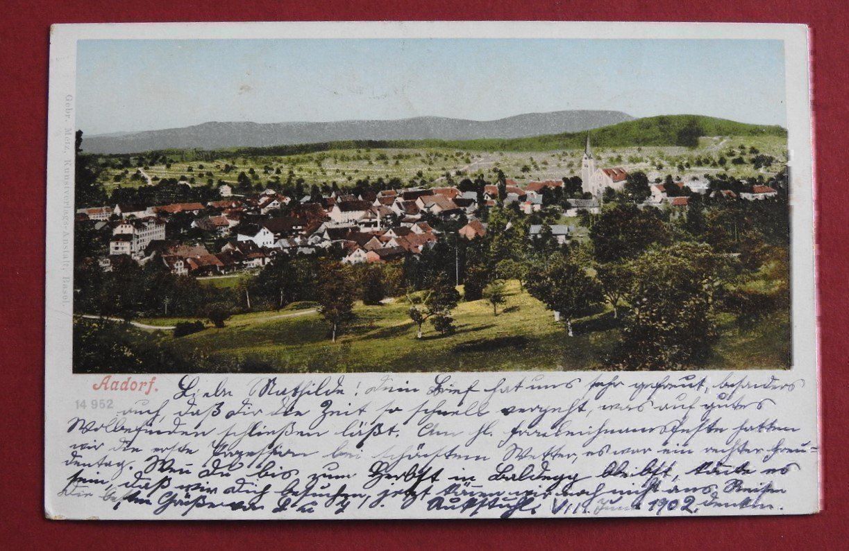 Cartoline postali: Schöne AK von Aadorf 1902 – Usato da Rain venduto da 999-800-K