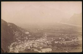 Fotografie Ragaz, Blick vom Berg nach de