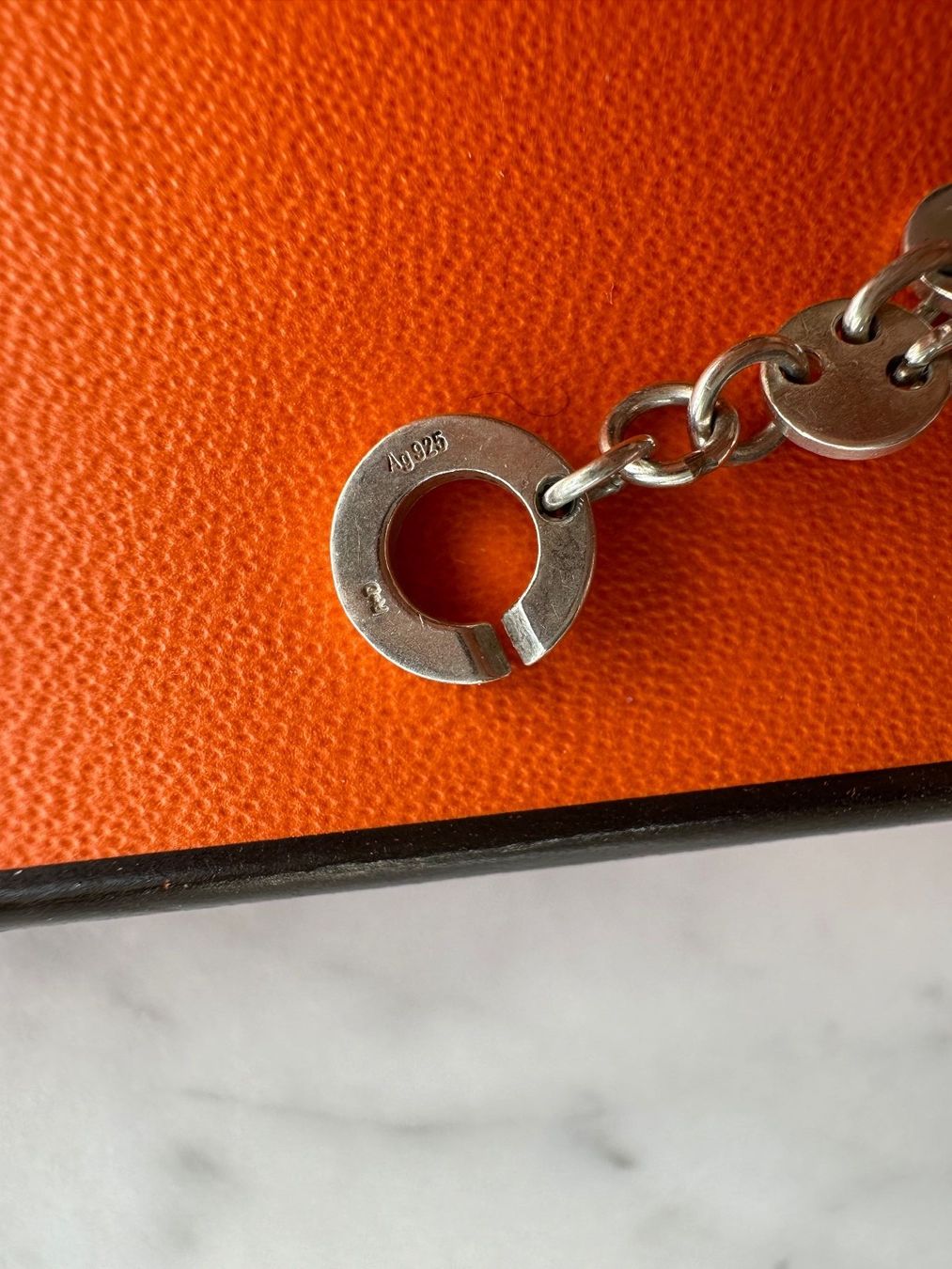 Hermès Catenine: Hermès Confetti Halskette, 925 Silber – Usato da Meilen venduto da aveneg 5