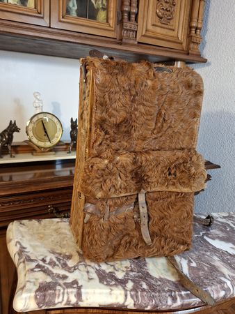  Schweizer Armee Militär Tornister Rucksack mit Fell