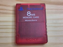 Memory Card Rot Crimson Red Playstation 2 PS2 8 MB