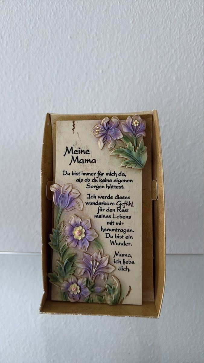 Tutte le decorazioni: Dekorative Mama-Botschaft mit Blumen - Muttertag Geschenk – Nuovo e nell'imballaggio originale da Bern venduto da Marym