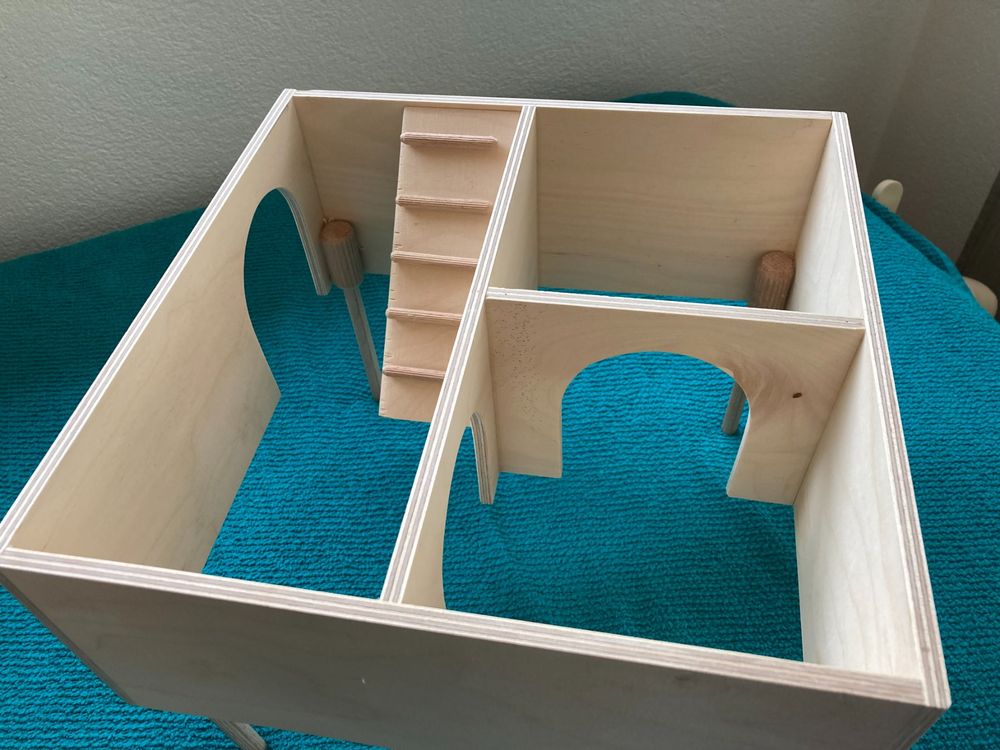 Sofier Hamsterspielzeug – 2 Stück Holzbrücken, Biegbare Tunnel & Kauspielzeug