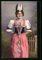 Appenzeller-Tracht, Schweizer Dame in Tr