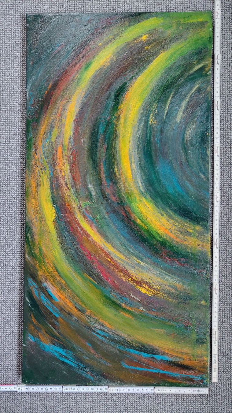 Dipinti: 2x Abstraktes Acrylbild, handgemalt 40x80cm – Usato da Ballwil venduto da bom_ar 2