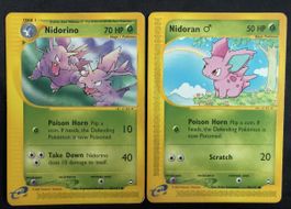 Nidorino & Nidoran ♂️ Pokemon Aquapolis - 55/147 & 96/147
