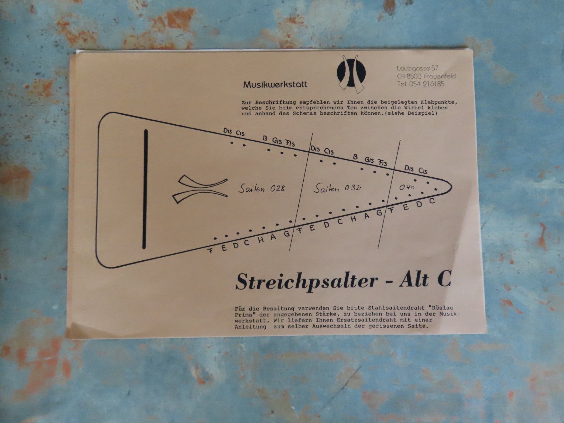 Strumenti musicali: Handgearbeiteter Streichpsalter (Alt-C) – Usato da Reinach BL venduto da WBZ-Flohmarkt 4