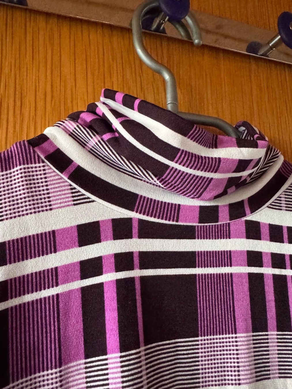 Top: Kariertes Basic Shirt in lila/schwarz Gr. M – Nuovo (secondo la descrizione) da Grosswangen venduto da SALE_SALE_SALE 2