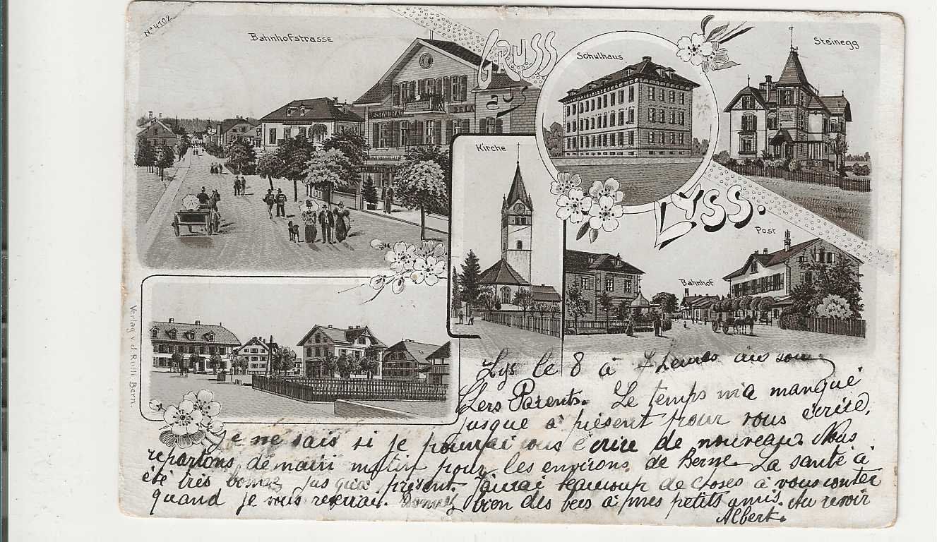 Cartes postales: Lyss, Litho, 1905 – D'occasion à Spiez par Niesen20