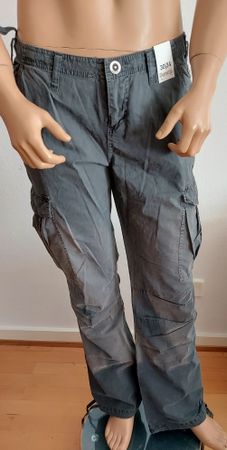Neue Bench Herren Cargo Hose, Gr. 30/34, Grau