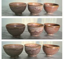 3 Matcha Schalen Keramik glasiert Brauntöne