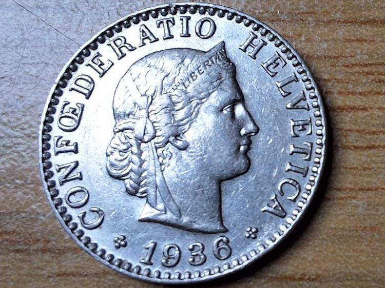 Tutti le monete: 20 Rappen 1936 – Usato da Münchenstein venduto da purbach1 6