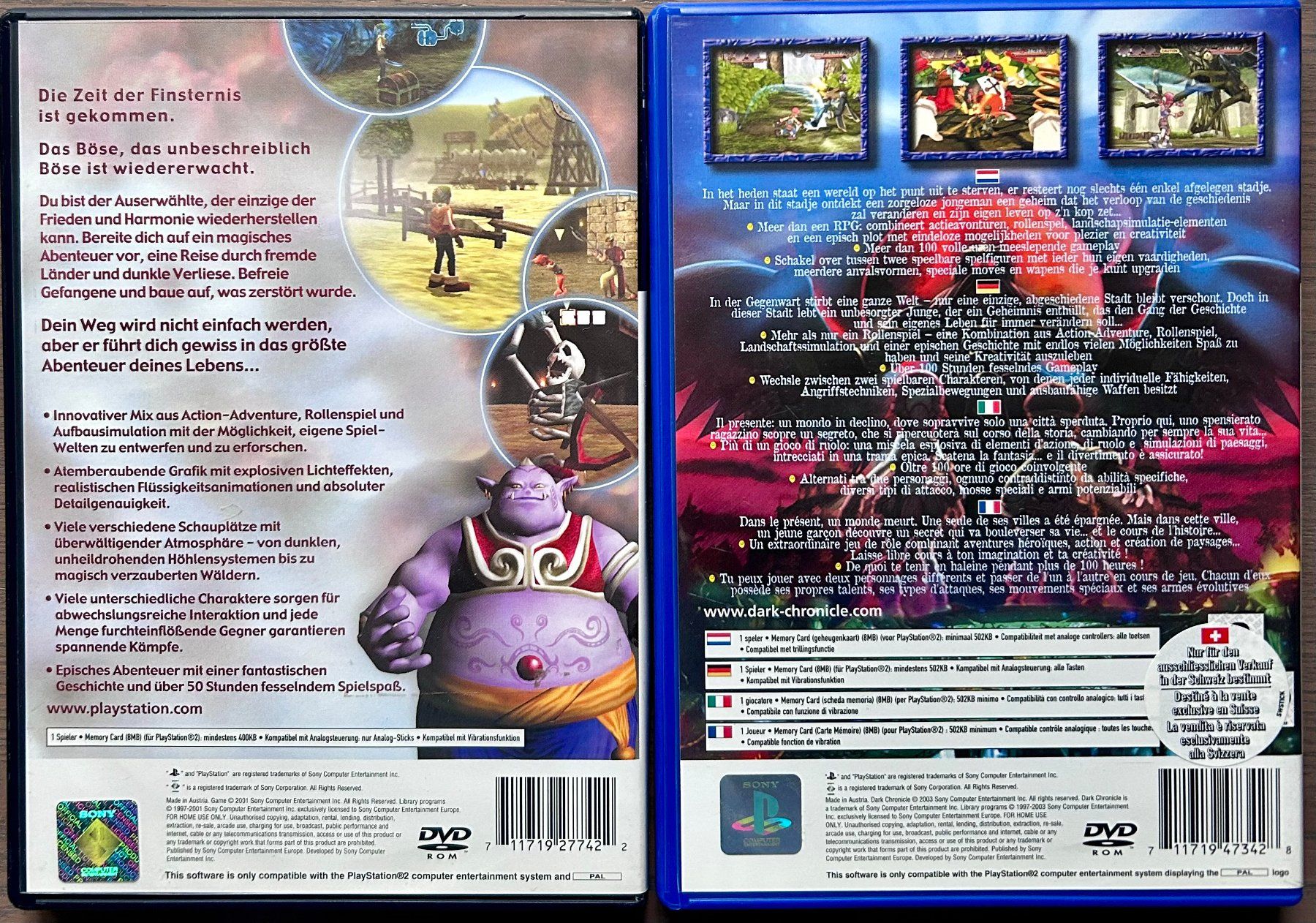 Dark Cloud + Dark Chronicle (Dark Cloud 2) - PS2 - OVP (Gebraucht) in ...