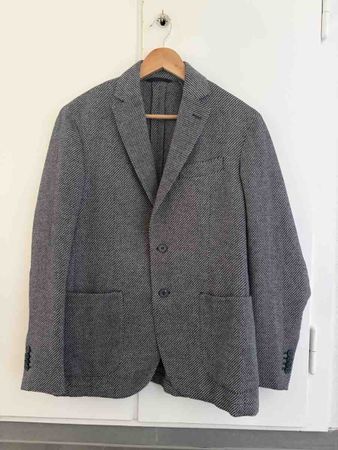 Eredi Pisano Blazer Jacket Grey Pattern Size 48/7