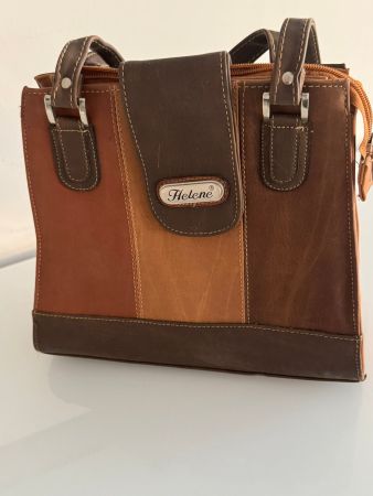 Vintage Helene Handtasche aus Leder, ungetragen, Neu,  Top!