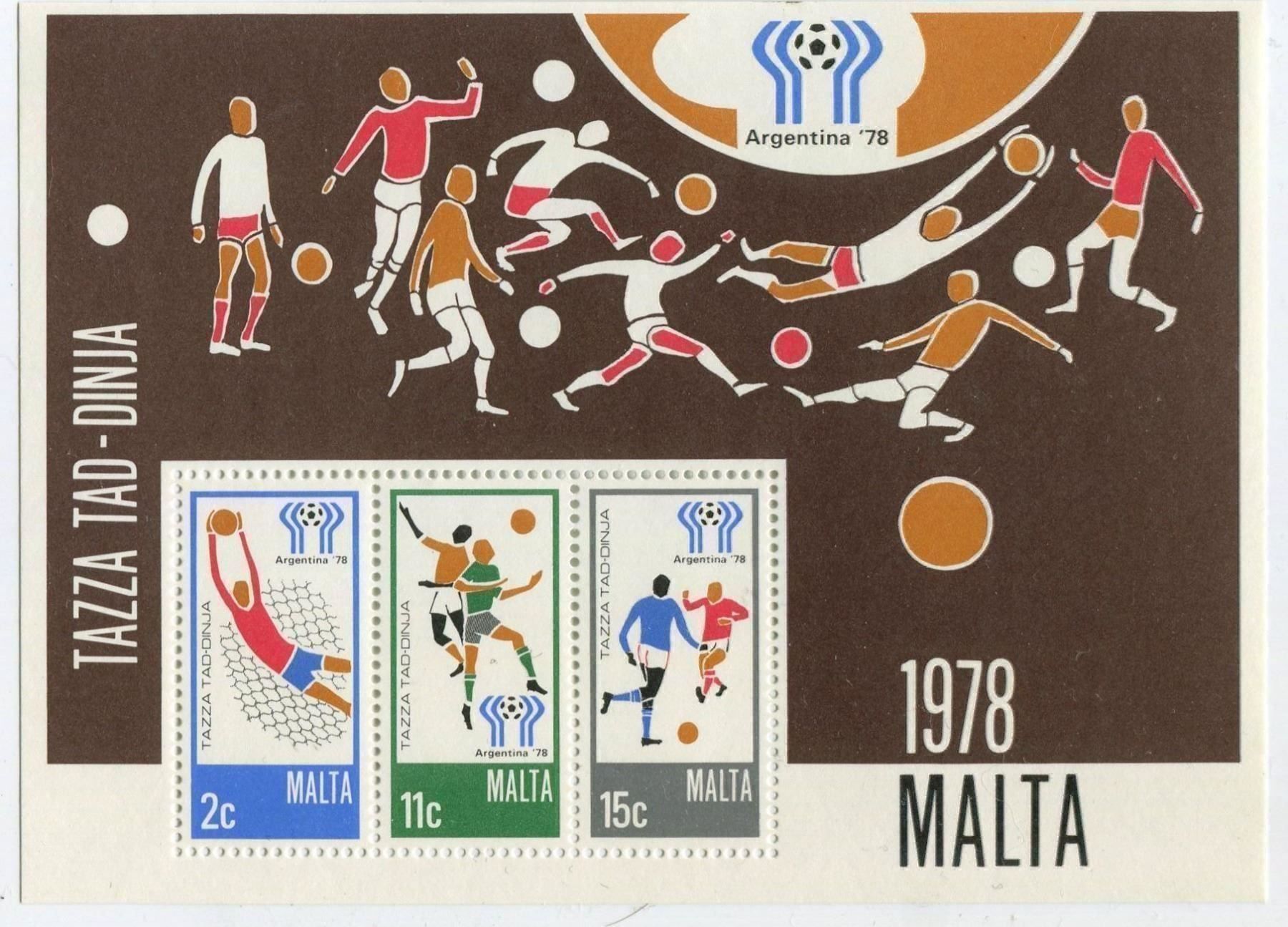Alle Briefmarken: Block "Fussball". Malta. – Neu und originalverpackt aus Basel von Butsch5