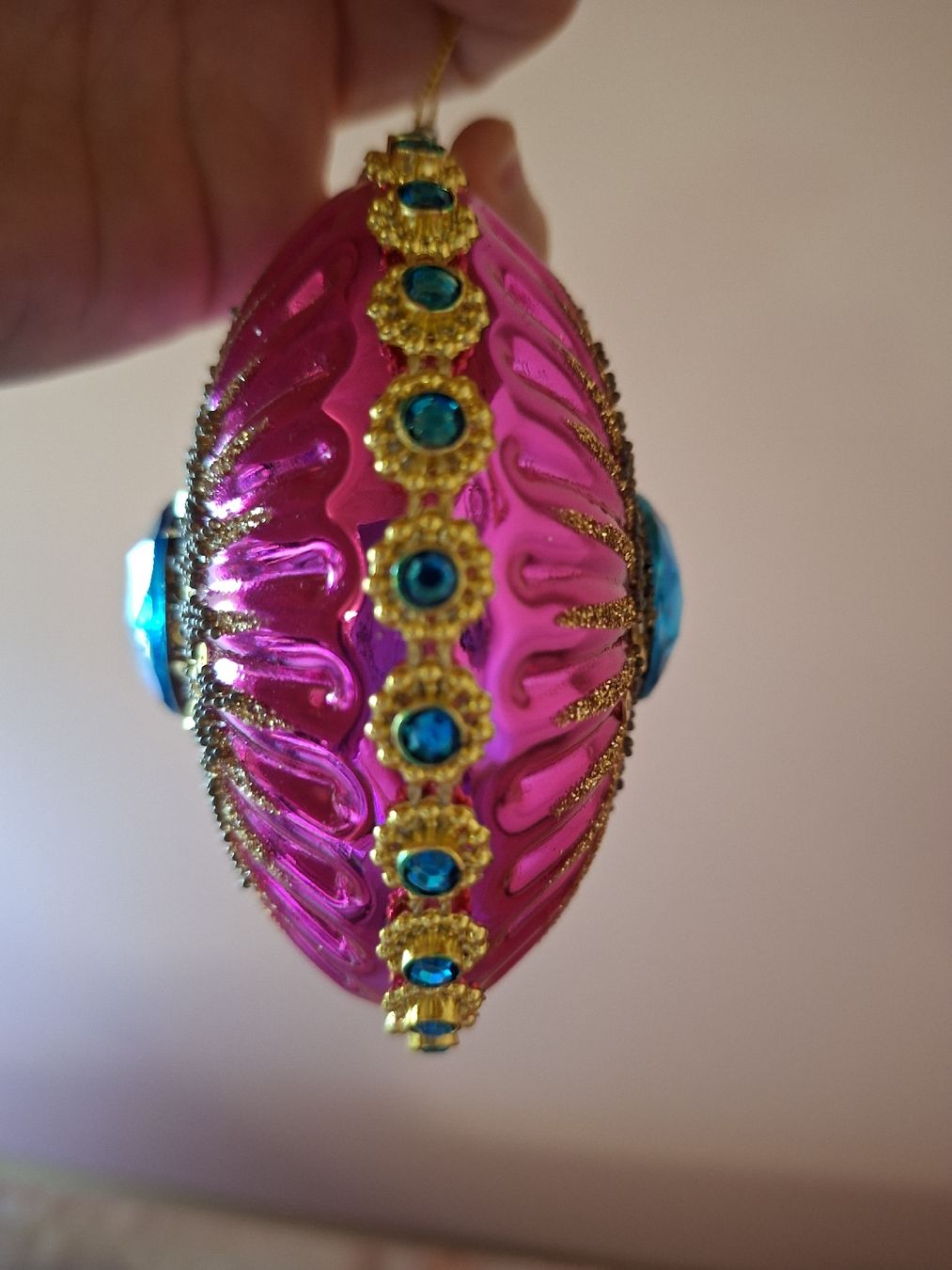Tutte le decorazioni: neu: 2 Weihnachtskugeln Glas blau pink verziert – Nuovo (secondo la descrizione) da Nassen venduto da verrueckt 4