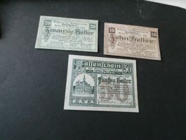 Oesterreich, Amstetten - Notgeldscheine