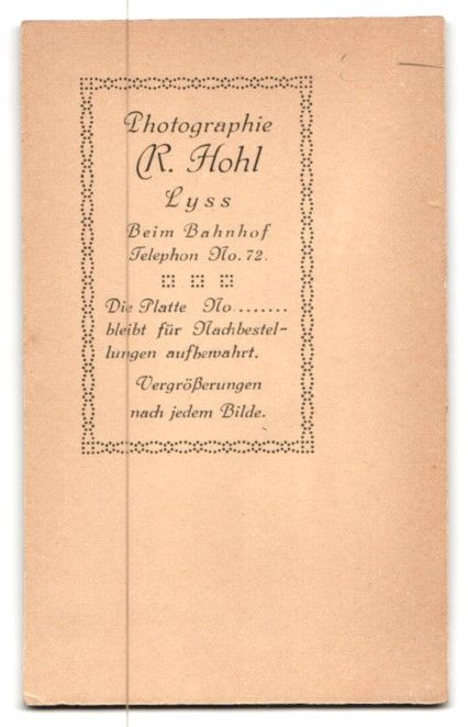 Fotografie &  Plakate: Fotografie R. Hohl, Lyss, Beim Bahnhof,  – Gebraucht aus Berlin von bartko-reher 1