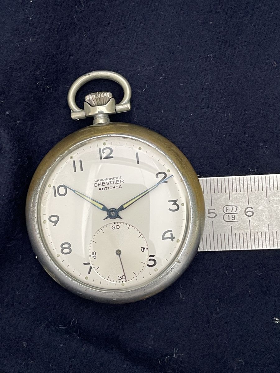 Orologi: TaschenUhr Chronograph CHEVRIER Swiss – Usato da Zürich venduto da Danokiko 4