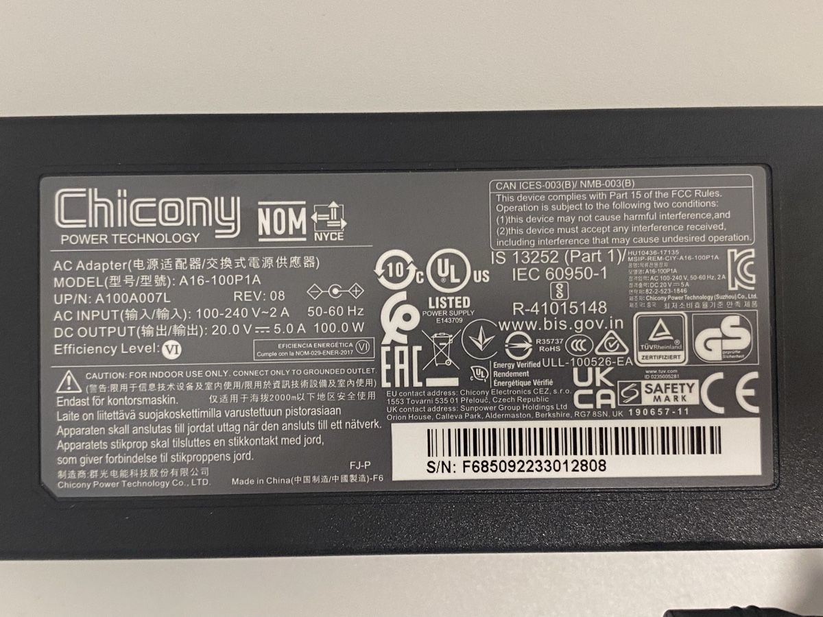 Unità & Adattatore: Chicony Power Technology AC adapter – Nuovo (secondo la descrizione) da Wohlen AG venduto da esm_c8gh 1