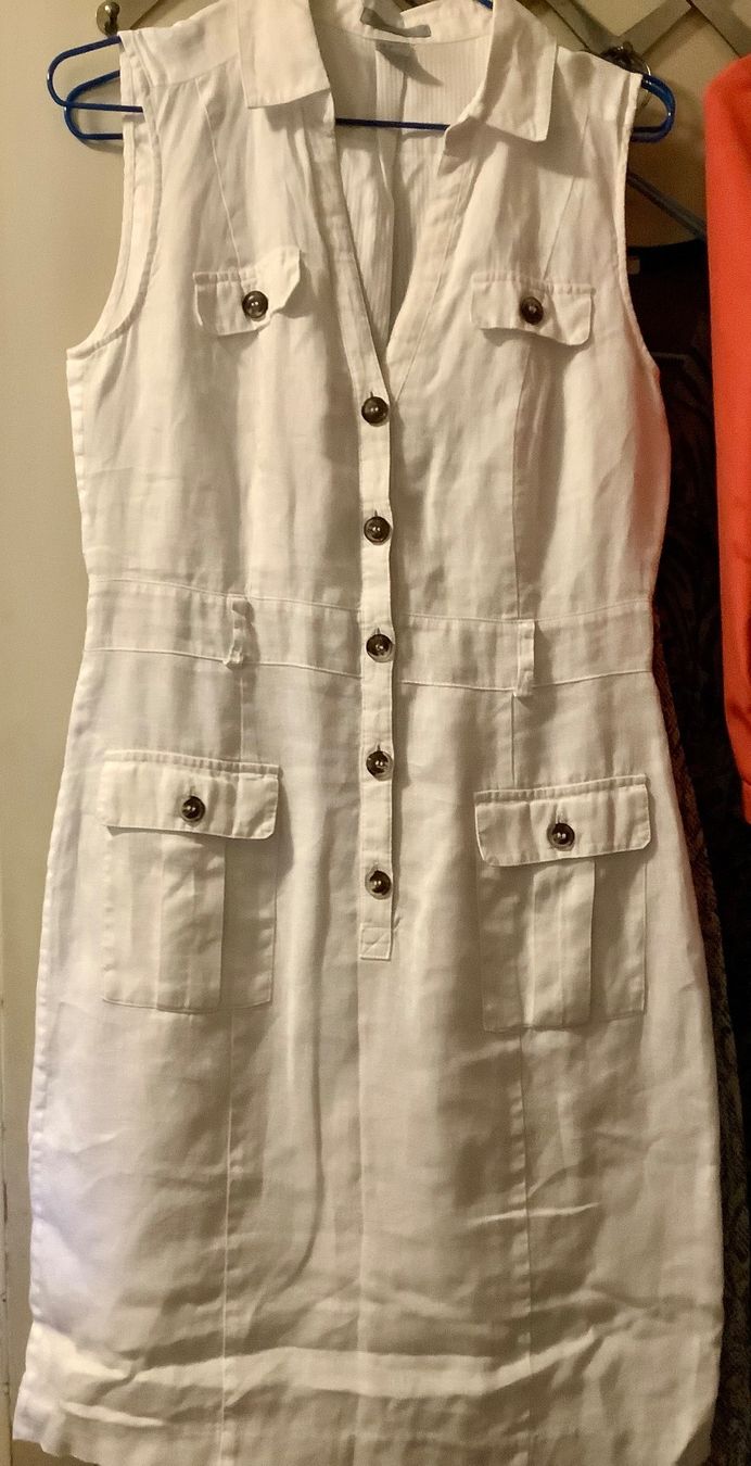 Robes: Leinen Kleid Weiß, gr 36 – D'occasion à Diessenhofen par vola123