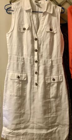 Leinen Kleid Weiß, gr 36