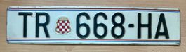 BOSNIA-HERZEGOVINA Autokennzeichen TR 668-HA
