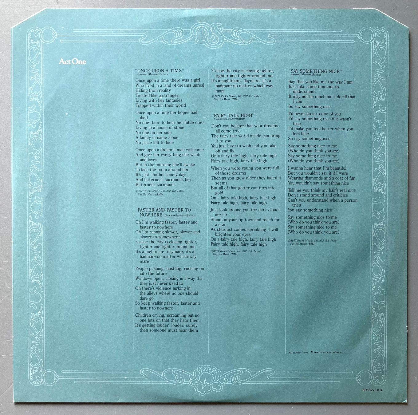 Schallplatten: DONNA SUMMER - ONCE UPON A TIME – Gebraucht aus Poliez-Pittet von Newtown-Records 2