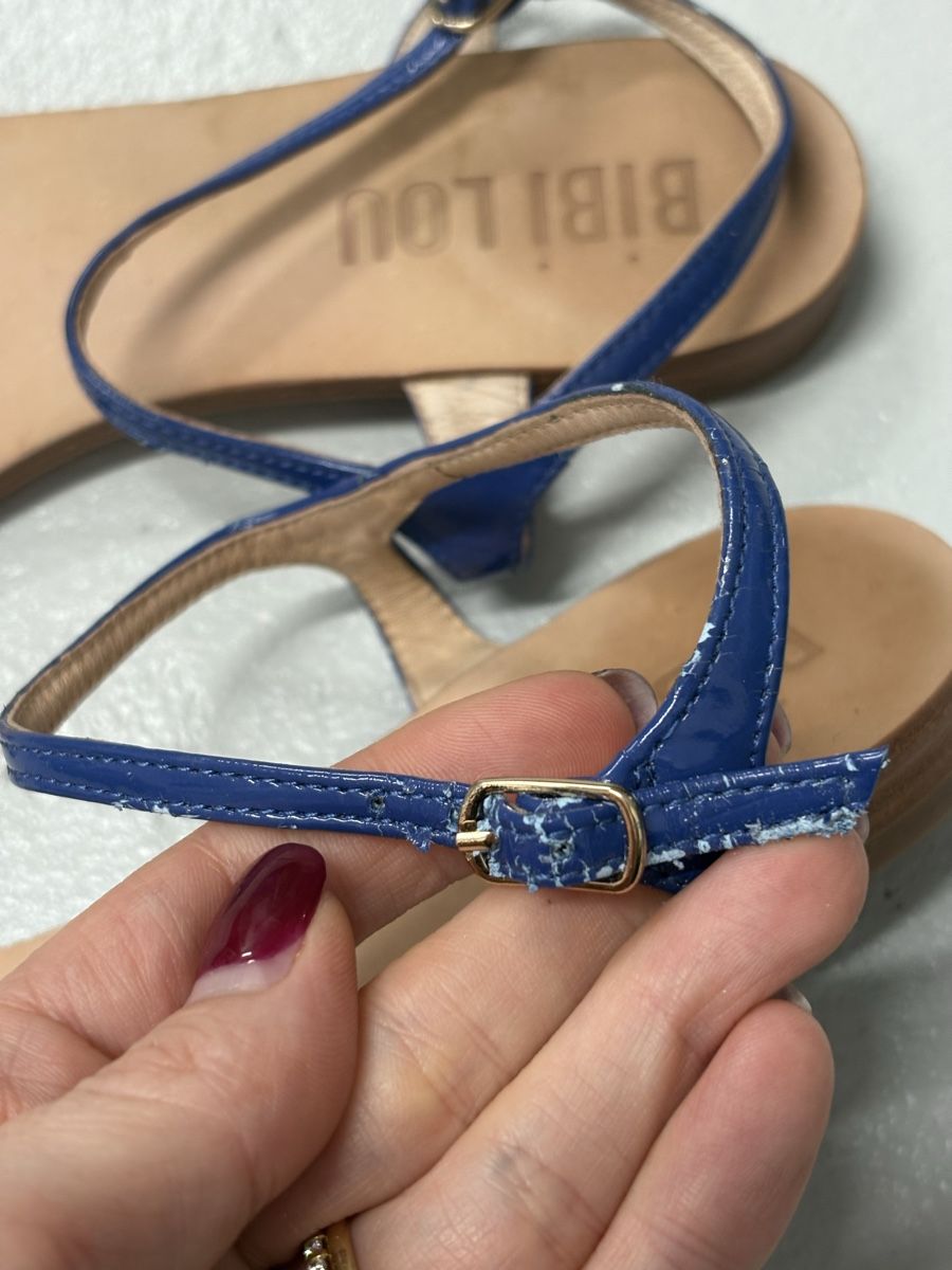 Scarpe da donna: Bibi Lou Sandale Gr. 40 Blau Strass Leder – Usato da Regensdorf venduto da secondchancefashion 3