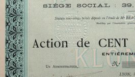 original SYNDICAT LYONNAIS DU KLONDIKE 1901 Lion