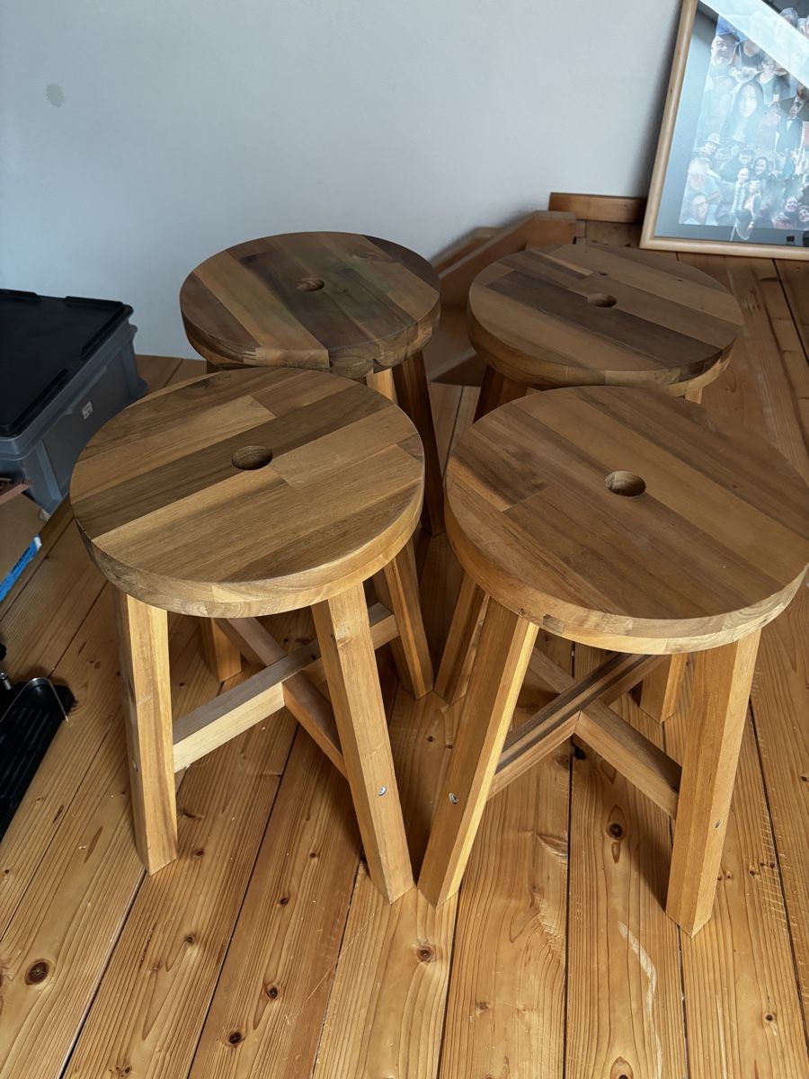 Ikea Hocker: 4 Holz Hocker – Gebraucht aus Aarburg von TC92 2