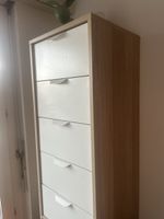 Kommode weiss mit Holzoptik 5 Schubladen guter Zustand